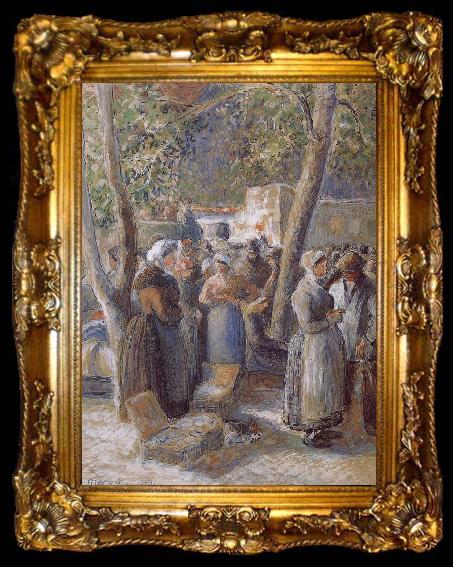 framed  Camille Pissarro market, ta009-2
